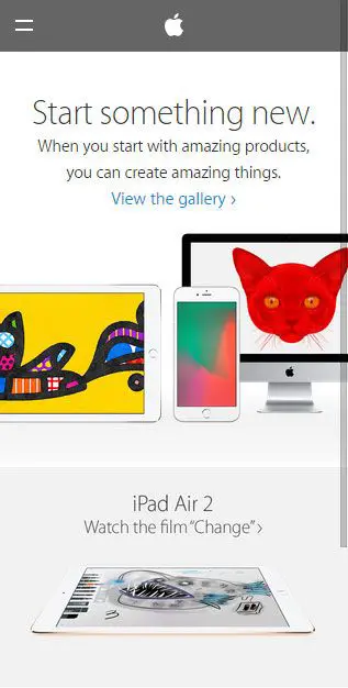 Homepage Apple.com