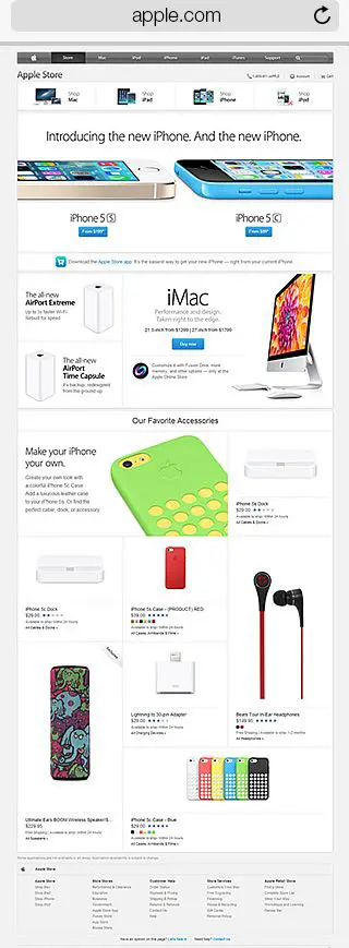 Homepage Apple.com