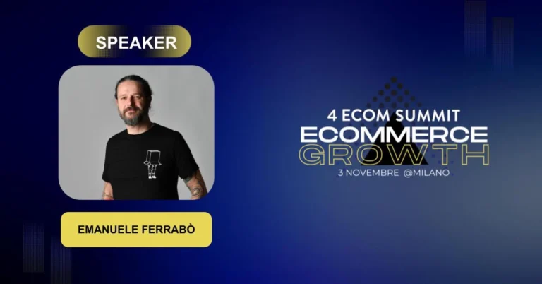 Emanuele Ferrabò, Account Manager di Algoritma, al 4eCom summit "eCommerce Growth"