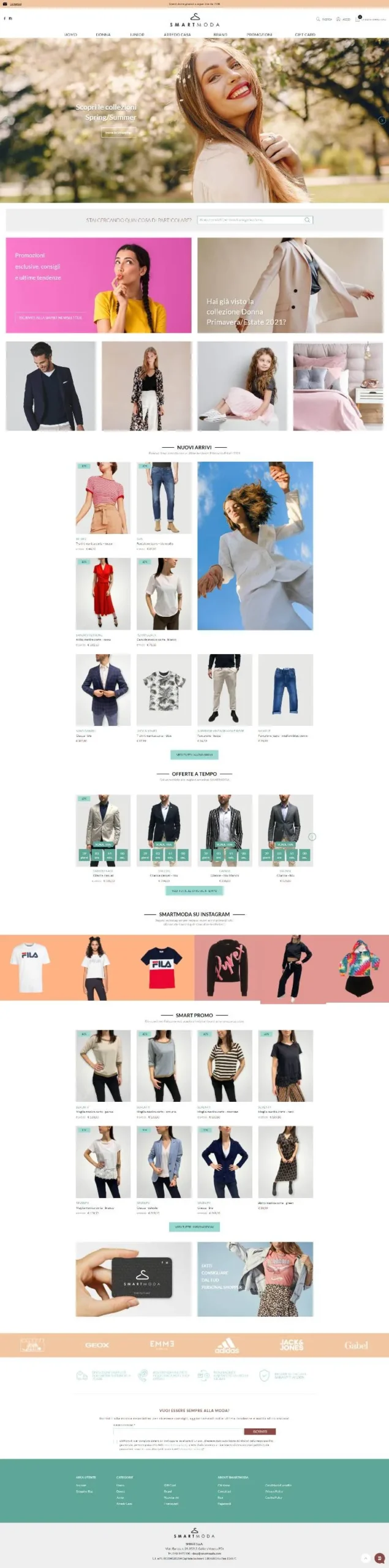 Homepage e-commerce B2C Magento 2 Smartmoda